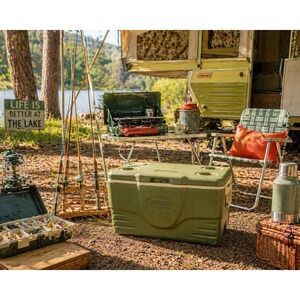 Vintage Coleman Avocado Green Cooler 6286/6250 Classic Camping Americana
